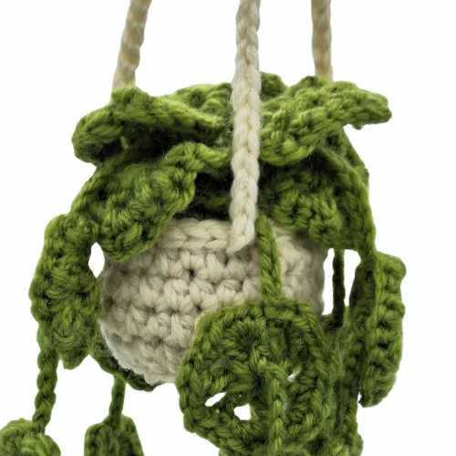 accessories Ornament - Crocheted Hanging Plant - Rear View Mirror Ornament