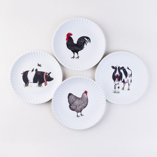 Plates - Melamine 9-inch Paper Plate Set - 4 Pc. Set - Washable – Dotty's  Farmhouse