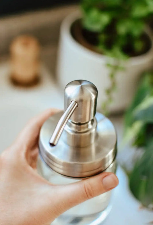 Soap Pump Mason Jar Pump Dispenser - Regular Mouth - Silver ZF-MSNJR-REGSPPMP