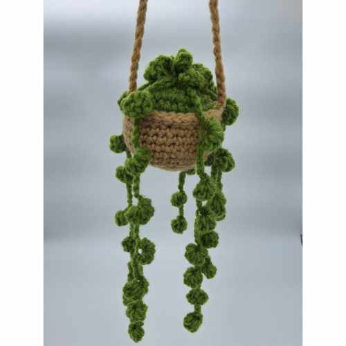 accessories Ornament - Crocheted Hanging Plant - Rear View Mirror Ornament