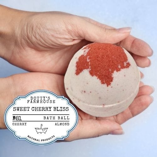 Bath Additives Sweet Cherry Bliss Bath Balls - Assorted Scents - Large 4.5 oz. Hydrating Bath Bombs