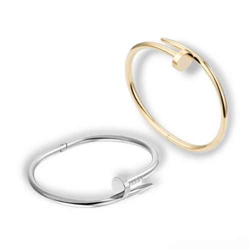 Bracelet Bangle Bracelet - Iconic Cartier-Inspired Nail Bracelet - High-Quality Silver/Gold Plated Statement Piece for the Budget-Friendly Fashionista