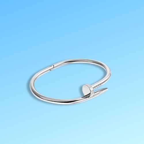 Bracelet Silver Bangle Bracelet - Iconic Cartier-Inspired Nail Bracelet - High-Quality Silver/Gold Plated Statement Piece for the Budget-Friendly Fashionista NI-NH31312482