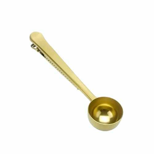 Coffee Spoon Coffee Scoop Clip - 2 in 1 Golden Stainless Steel Coffee Measuring Spoon with Sealed Bag Clip for Tea, Coffee Beans, Protein Powder, Instant Drink NI-NH30938290