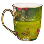 Drinkware Coffee Mug - Blessed Jeremiah 17:7 - Blue Peacock Ceramic Coffee/Tea Cup CA-MUG1019
