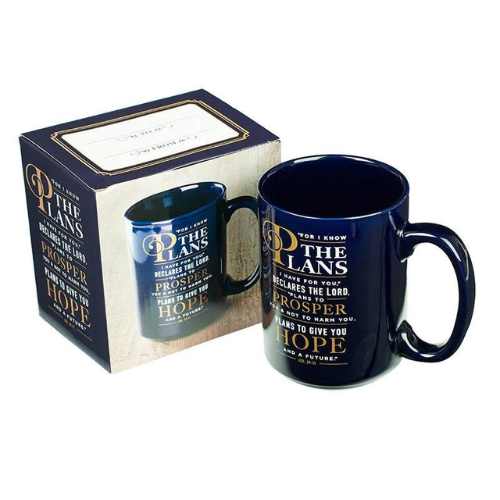 Drinkware Coffee Mug - For I Know the Plans - Jeremiah 29:11 - Coffee Tea Cup WAM-MUG523