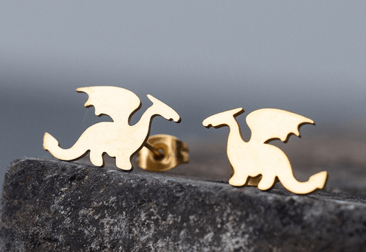 Earrings Dragon / Gold Earrings - Dragon - Silver or Gold Plated NI-NHAKJ1521298-E020810