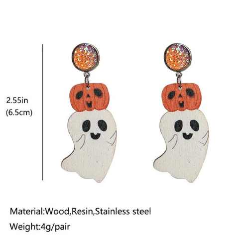 Earrings Earring - Ghost - Pumpkin NH33518655-2