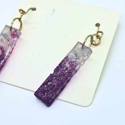 Earrings Earrings - Purple Ombre - Kresin Kreations