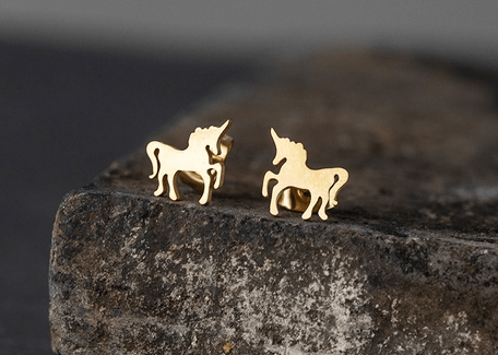 Earrings Unicorn / Gold Earrings - Unicorn - Silver or Gold Plated NI-NHAKJ331425-E021756