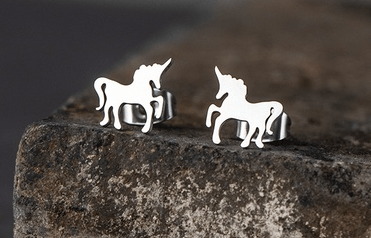 Earrings Unicorn / Silver Earrings - Unicorn - Silver or Gold Plated NI-NHAKJ1530739-E021755