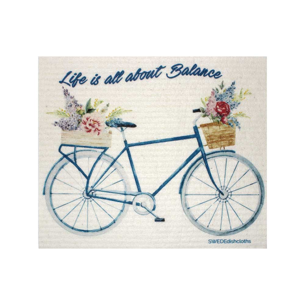 FREE SHIP! Swedish Dishcloth Life Balance Bike 780392014105