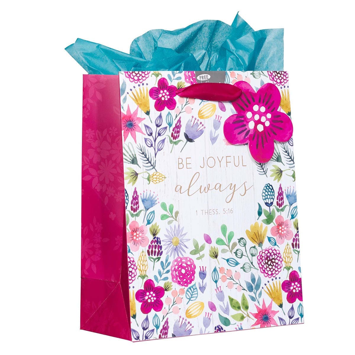 Gift Bags Gift Bag - Medium - Be Joyful Always - Multicolored - With Tissue Paper CA-GBA265