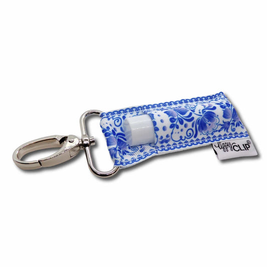 Lip Balm Blue Chinoiserie LippyClip® Lip Balm Holder for Chapstick