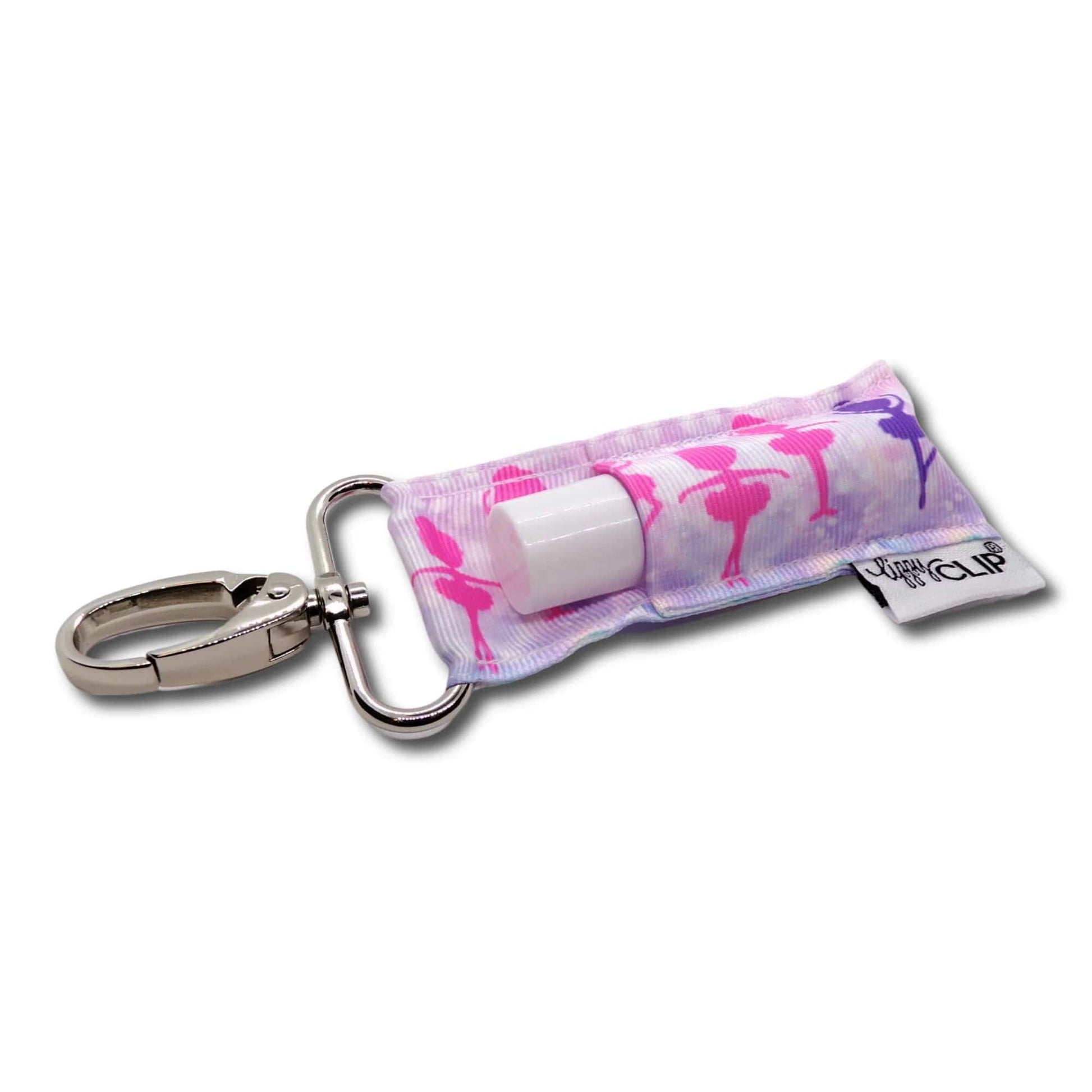 Lip Balm Lavender and Pink Ballerinas LippyClip® Lip Balm Holder for Chapstick