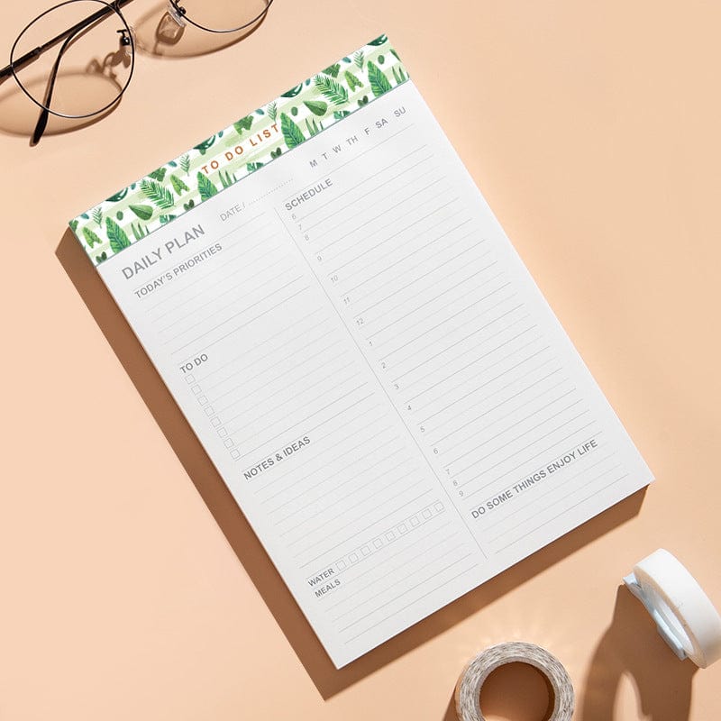 Notebooks & Notepads To-Do List Planner - Undated - Pink, Tan, or Jungle Leaf Print