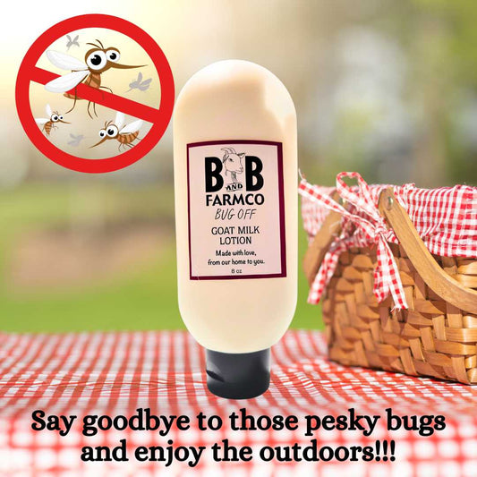 Skin Insect Repellent Goat Milk - Lotion - 8 oz - Bug Off Bug Repellant - DEET Free BBFC-BGOFFLTN-8oz