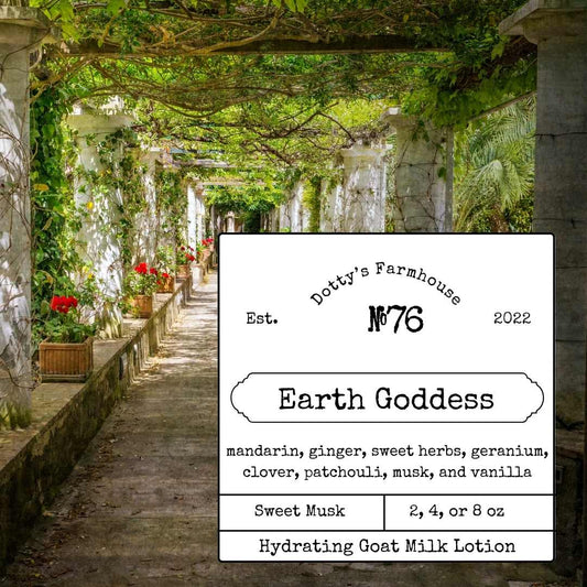 Soaps and Lotions Goat Milk Lotion - No. 76 - Earth Goddess - Hydrating Moisturizer
