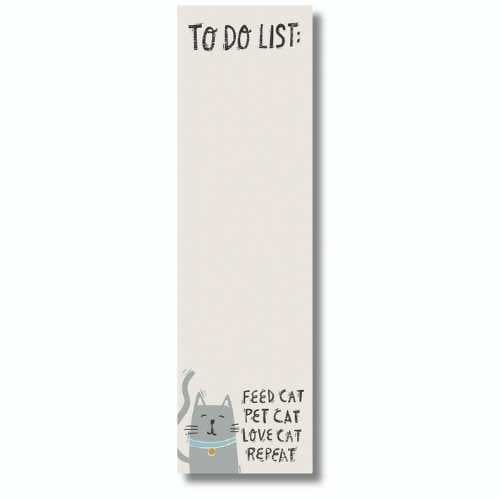 Stationery List Notepad - Feed Cat