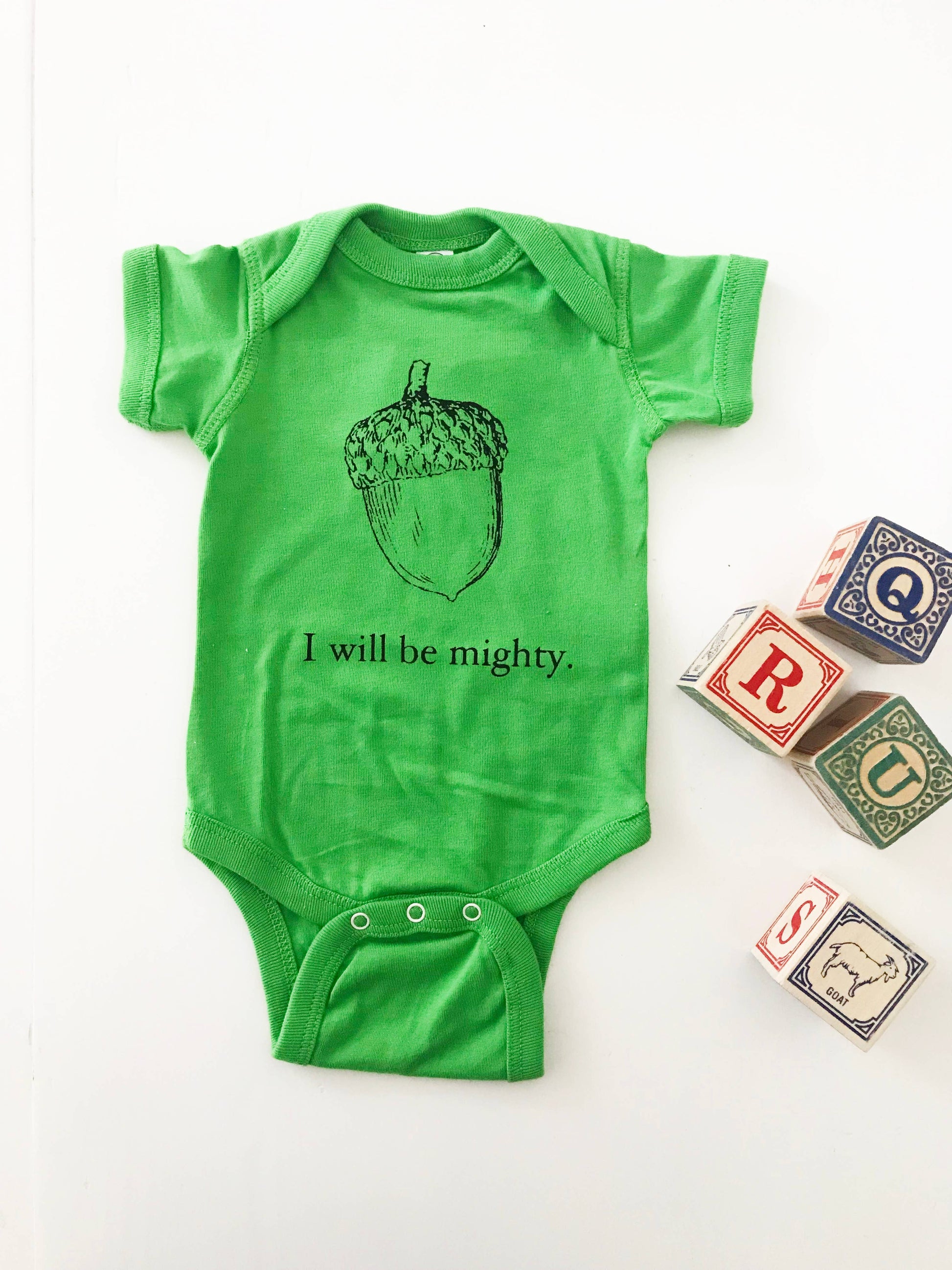 Baby & Toddler Newborn / Green I Will Be Mighty Baby Bodysuit TCL-5006