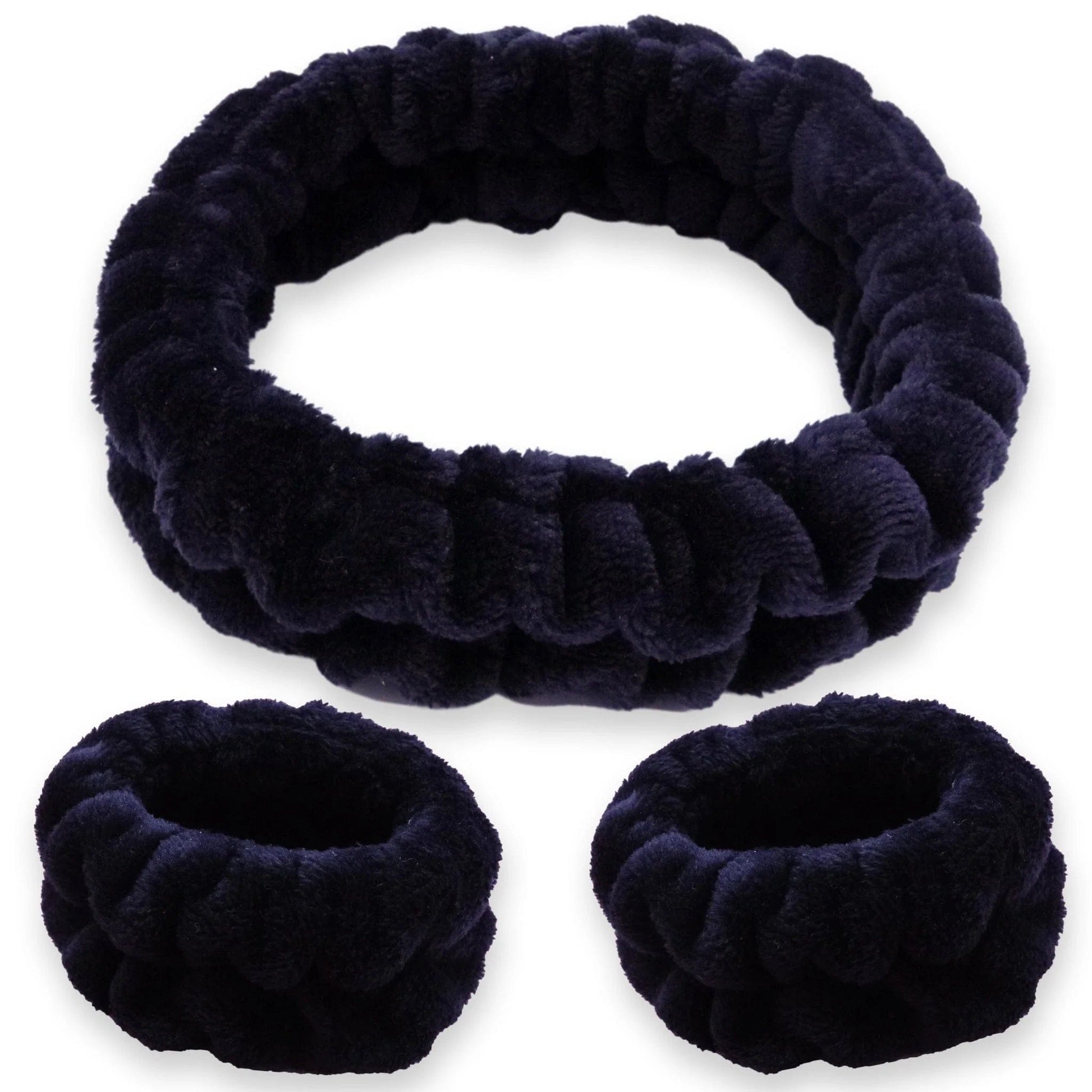 Bath Additives Black Spa Headband & Wristbands 3pc Set - Assorted Colors NI-NH10101687