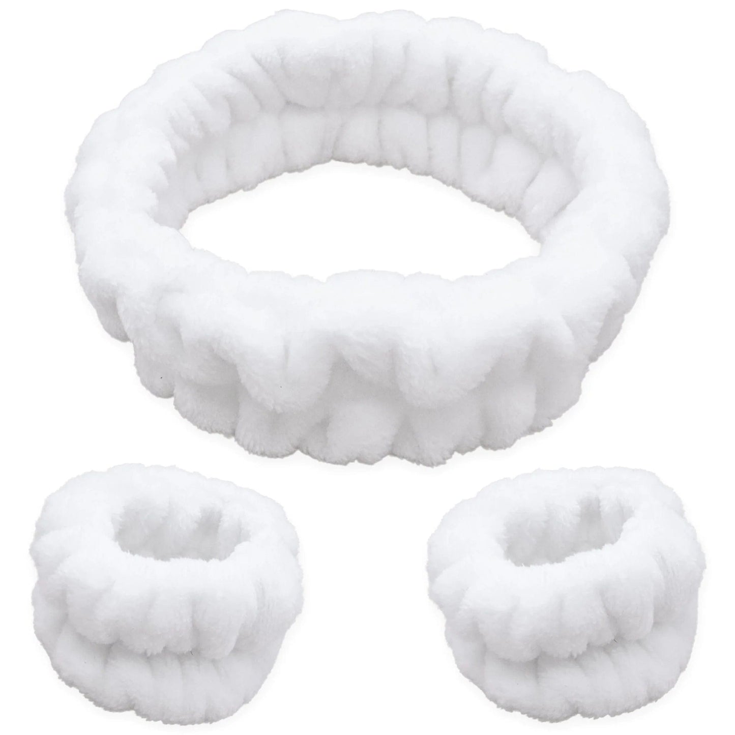 Bath Additives White Spa Headband & Wristbands 3pc Set - Assorted Colors NI-NH10101688