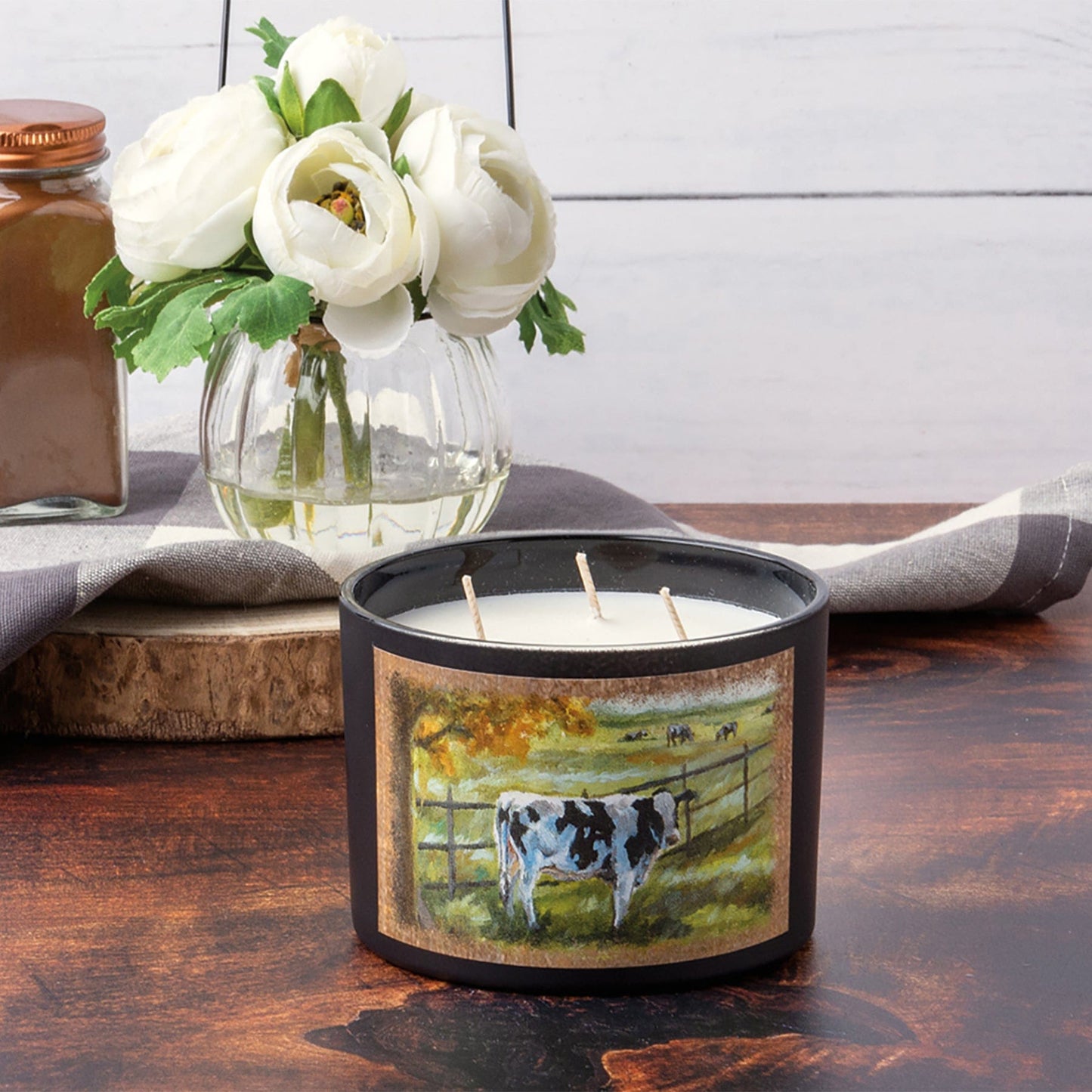 Candles Jar Candle - Fall Cows - Autumn Leaves PBK-110875