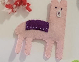 Cat Toys Llama- Pink Cat Toys- Handmade
