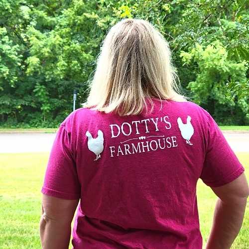 Clothing Harvest Kindness - Dotty's Farmhouse - Women's Fashion T-Shirt - Heather Navy/Heather Pink