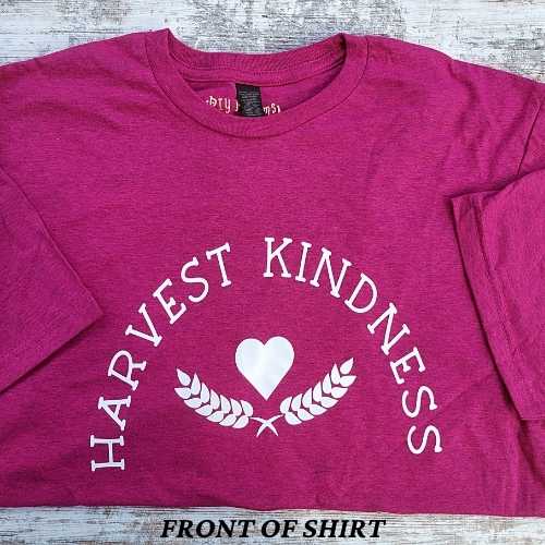 Clothing Medium / Heather Pink Harvest Kindness - Dotty's Farmhouse - Women's Fashion T-Shirt - Heather Navy/Heather Pink DF-HKT-PM
