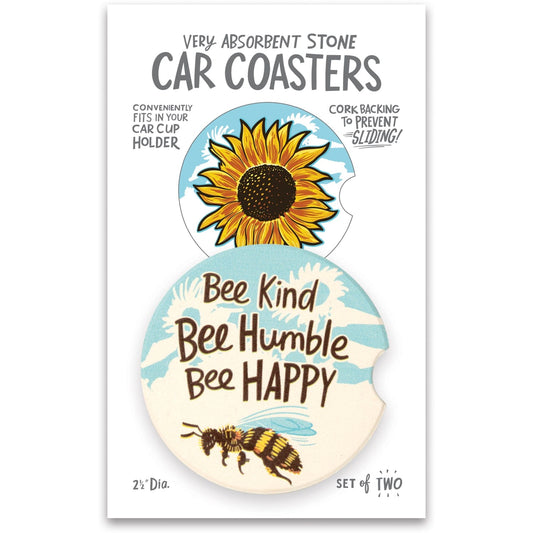 Coasters Car Coasters - Bee Kind Bee Humble Bee Happy PBK-105788
