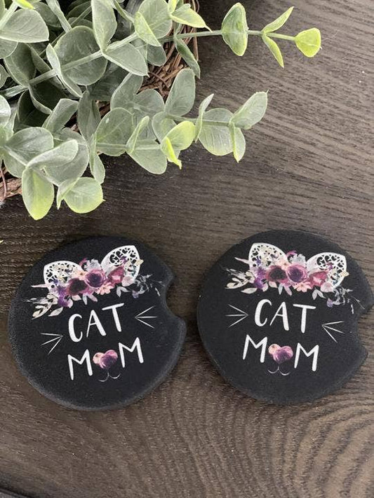 Coasters Car Coasters - Cat Mom - Neoprene CATMOM-CARCOASTER