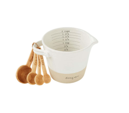 Cookware Stoneware - Measuring Cup and Spoon Set - Measure - Mud Pie MP-40480001