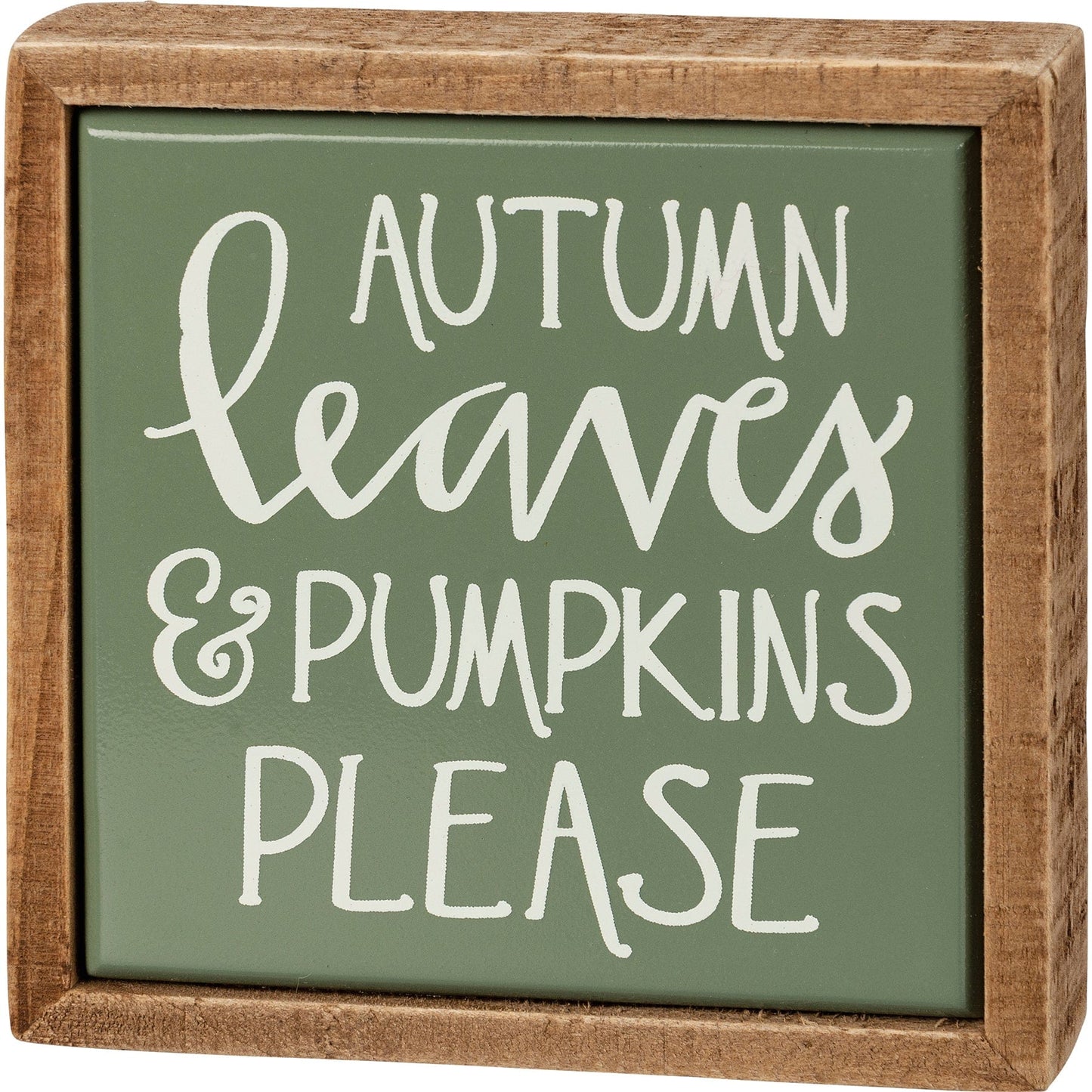 Decor Block Sign Mini - Autumn Leaves & Pumpkins Please PBK - 109415