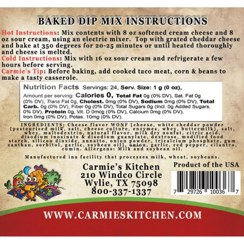 Dips & Spreads Baked Enchilada Dip Mix CK-143