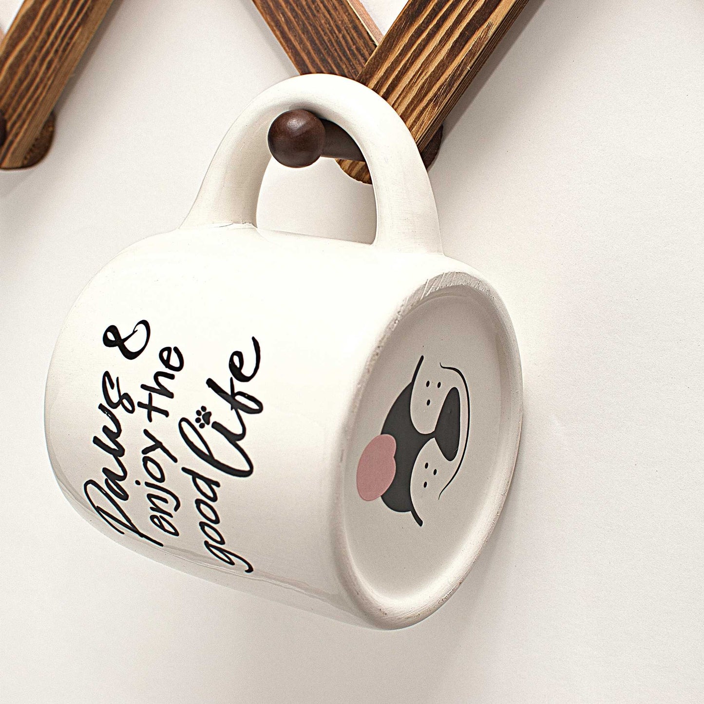Drinkware Mug - Paws & Enjoy The Good Life Large Ceramic Mug WAM-21312-PAWS