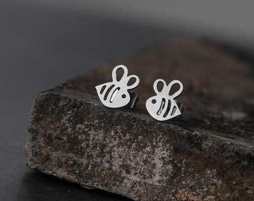 Earrings Bee / Silver Earrings - Animal Studs - Assorted styles - Silver or Gold Plated NI-NHAKJ1530755-E021793