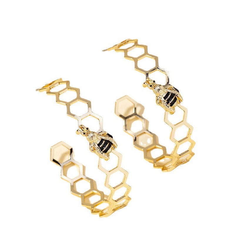 Earrings Earrings - Honeycomb Hoops NI-NHQJ1456560