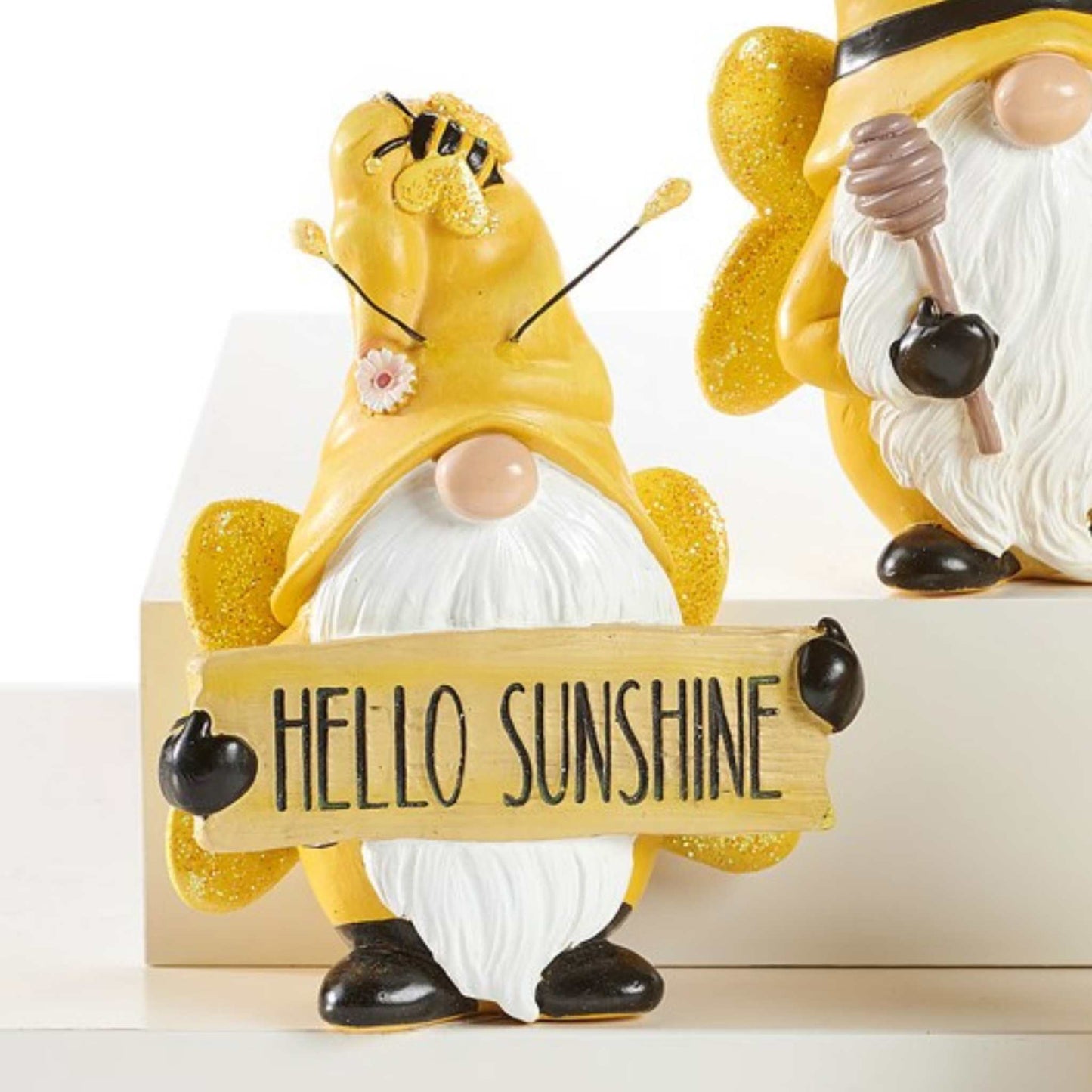 Figurine Hello Sunshine Bee Gnome Sentiment Figurines - 4 Different Styles GC-71653HS