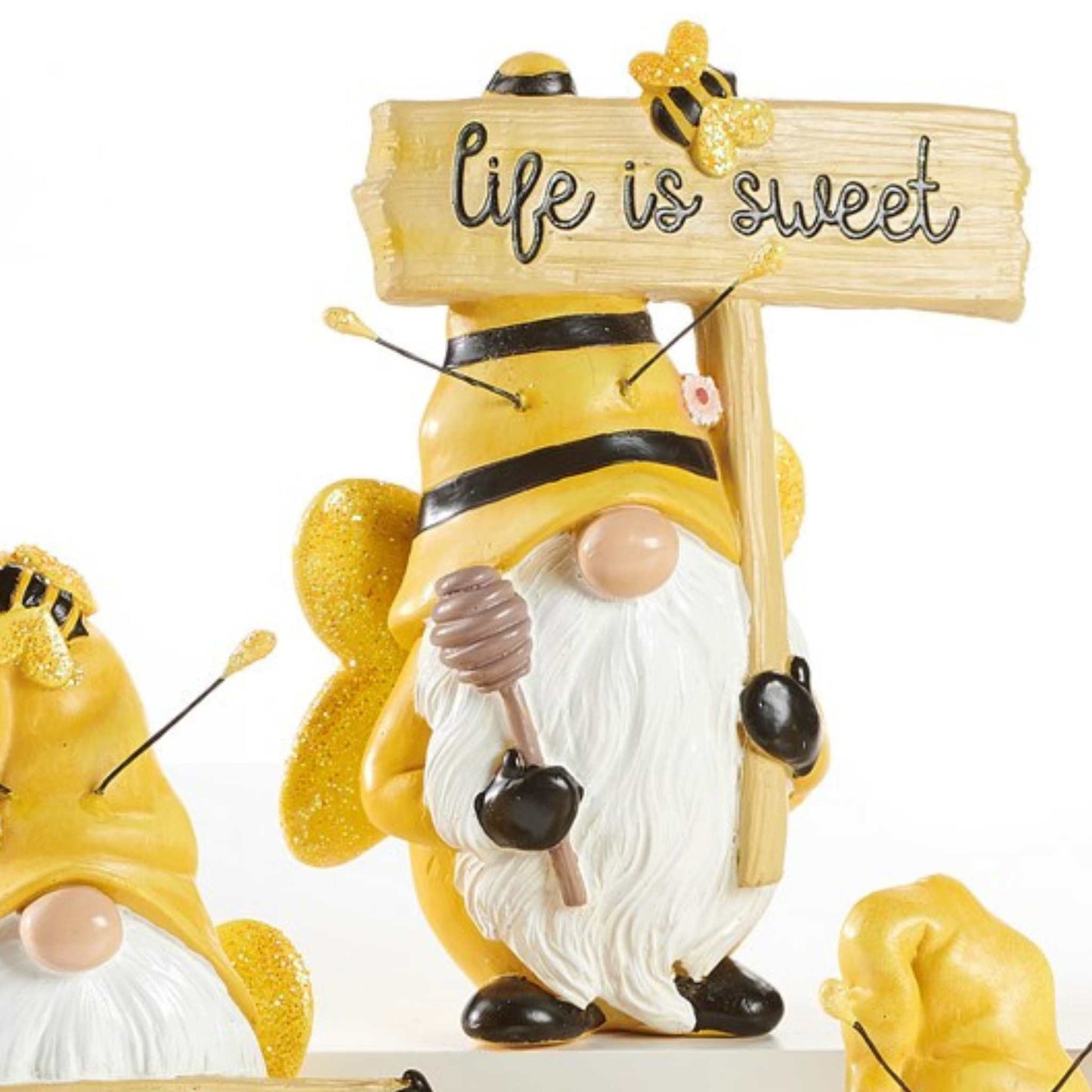 Figurine Life is Sweet Bee Gnome Sentiment Figurines - 4 Different Styles GC-716531-LS