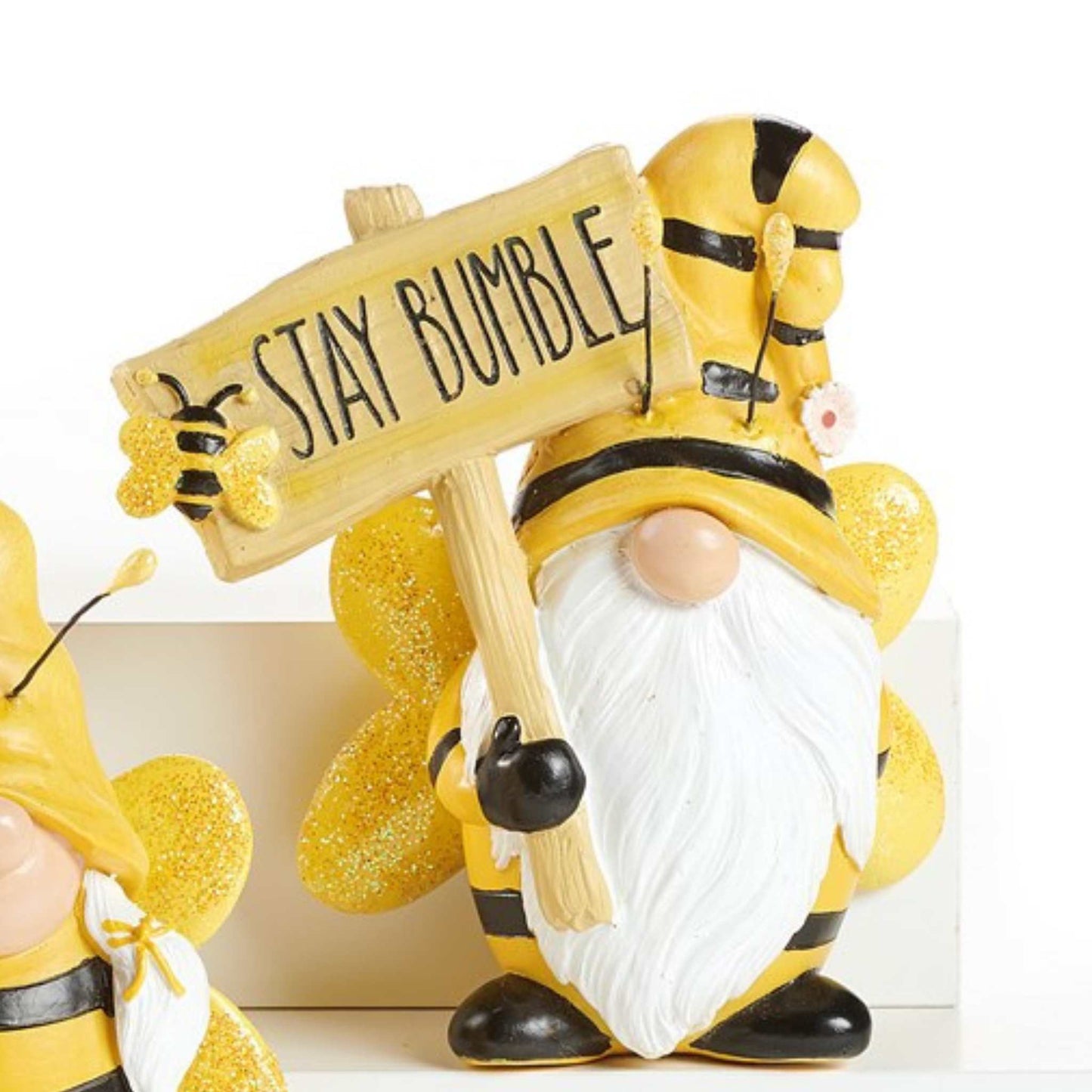 Figurine Stay Bumble Bee Gnome Sentiment Figurines - 4 Different Styles GC-716531-SB