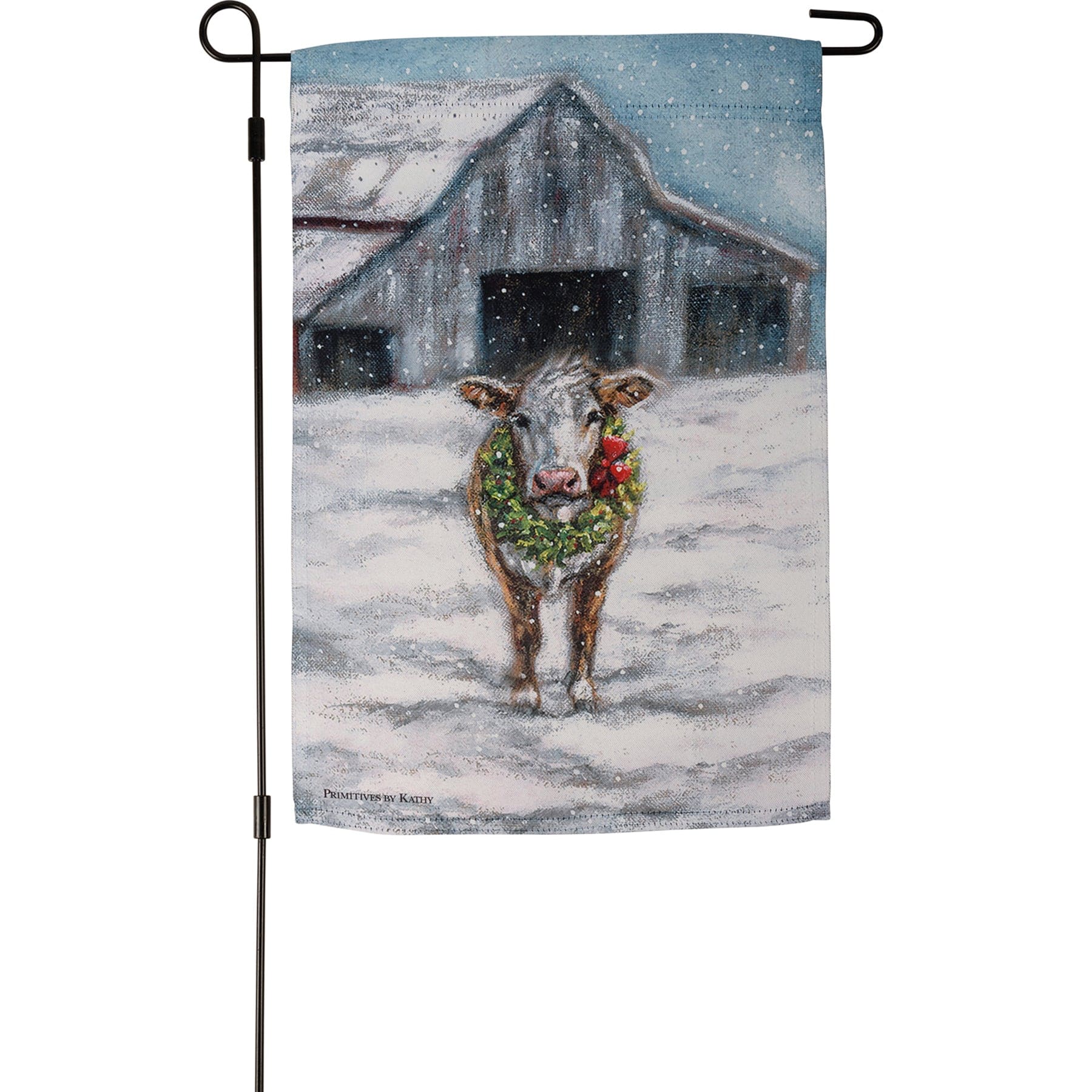 Flags & Windsocks Garden Flag - Cow With Wreath PBK-113537