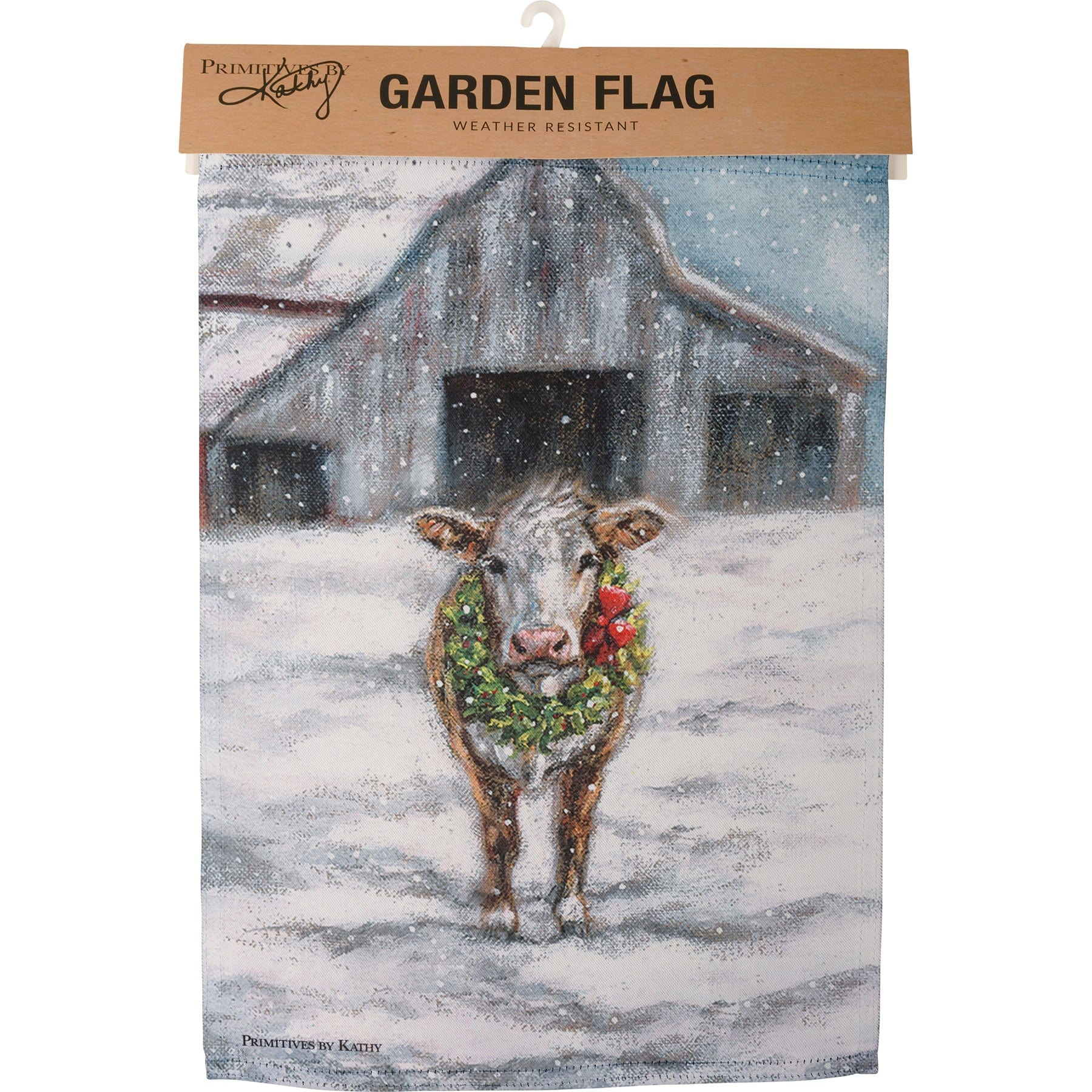 Flags & Windsocks Garden Flag - Cow With Wreath PBK-113537
