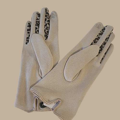 Gloves & Mittens Tan Gloves - Leopard Print Gloves - 2 Assorted Styles - Black/Tan/Leopard Print GC-406872-T