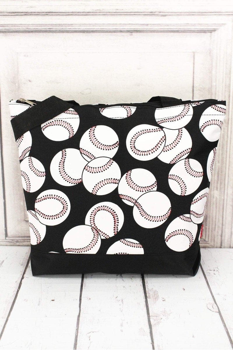 Handbags, Wallets & Cases Baseball with Black Trim Tote Bag WAM-SKQ821-BLACK