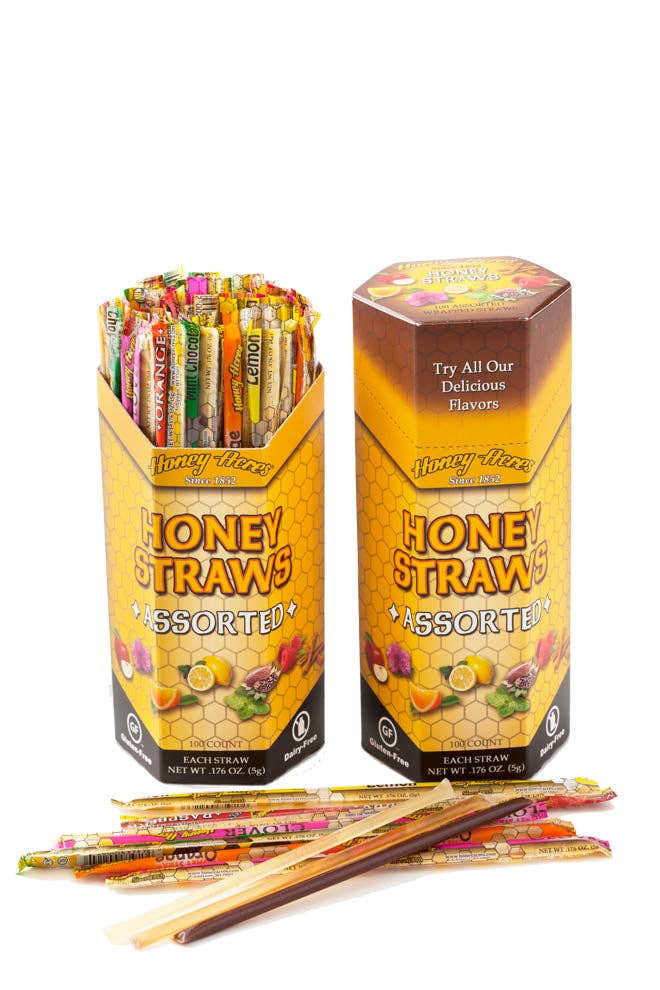 Honey Straws - Assorted - 100ct Box ST-AS100-HA