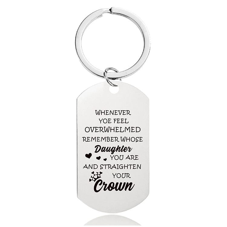 Key Charms Keychain - Daughter - Straighten Your Crown NI-NH4736188