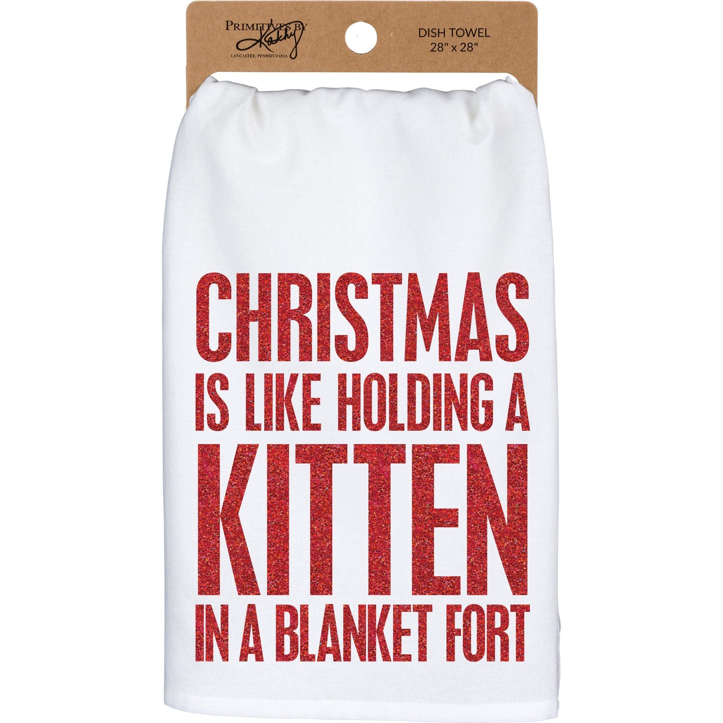 Kitchen Towels Dish Towel - Christmas Is Like Holding A Kitten PBK - 111246