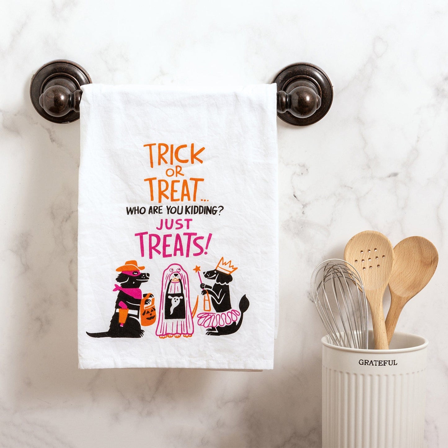 Kitchen Towels Kitchen Towel - Trick Or Treat Just Treats PBK - 113508