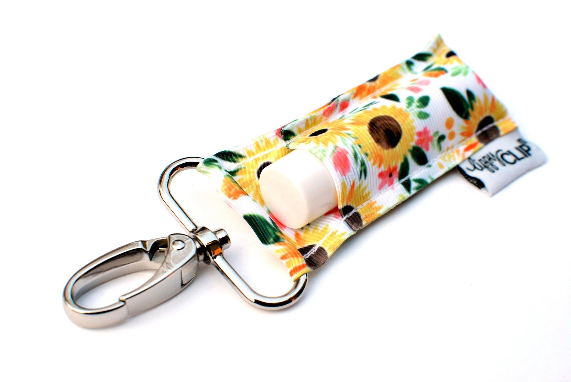Lip Balm Sunflowers LippyClip or SaniClip Hand Sanitizer Holder 1458